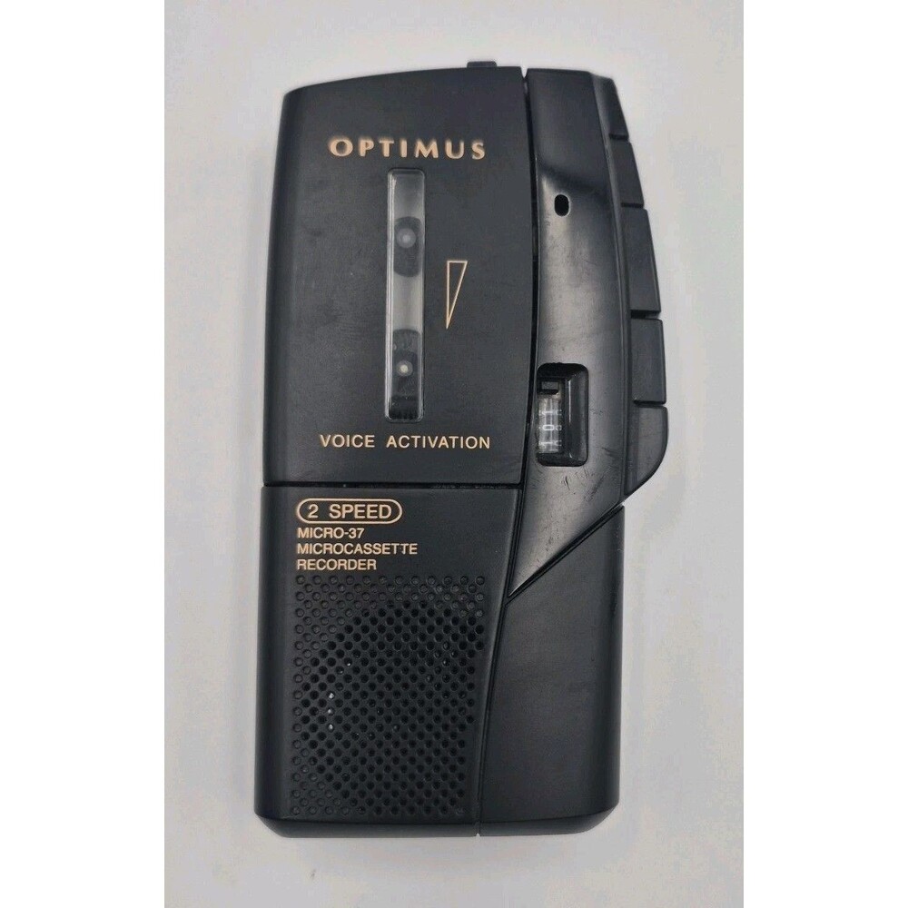 Optimus 2 Speed Micro-37 Microcassette Voice Recorder - Tested